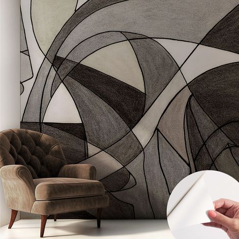 Fotomurale adesivo - parete decorativa - decorazione casa - stile moderno parete - Astrazione geometrica 250x250 cm (1/5)