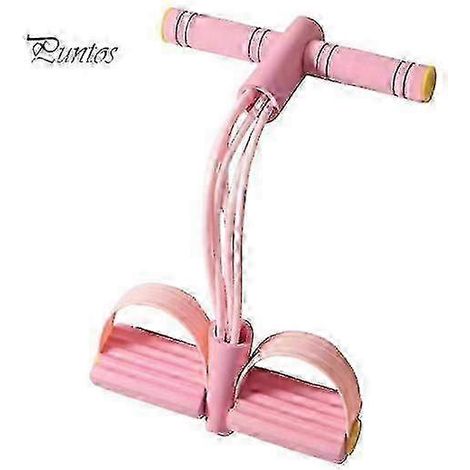 Corde élastique de tension pour l'entraînement - bande de résistance pour pédales avec 6 tubes roses (1/5)
