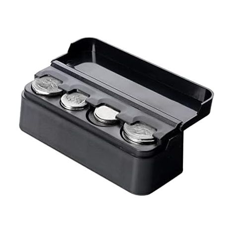 CSPARKV 11.5x4x3.8cm Coin Box Holder Storage Box Coin Organizer Auto Car Coin Storage Box Portable Plastic Coin Holder for Car (1/5)