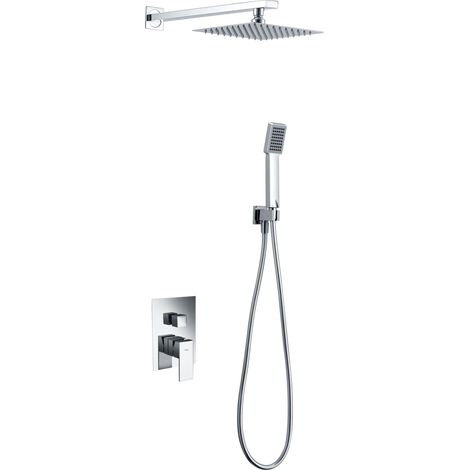 Conjunto para duchas de pared con un diseño moderno en acabado cromado Dublin de Imex