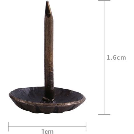 1 Sac de 100pcs Rétro Clous Décoratifs Antiques Couleur Bronze Antique en Fer pour Décoration Canapé Tapisser Punaise Meuble (1/4)