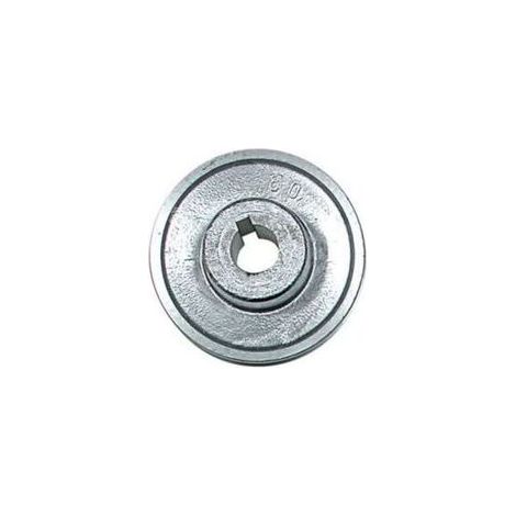 Poulie aluminium diam 80 arbre 24mm (1/4)