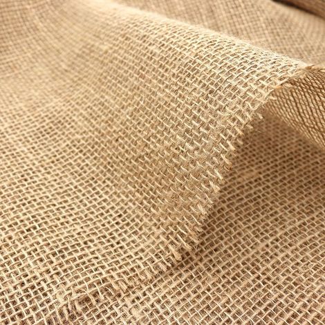 Toile De Jute, Chemin De Table Toile De Jute Pour L'artisanat, Décoration De Mariage, Noël Décoration, Emballage Cadeau,1.58m De Largeur (Size:1.58mx1m) Marron Naturel (1/4)