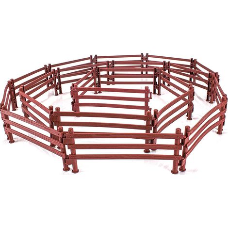 Ensemble de 40 accessoires de clôture pour enclos à chevaux, jouet à palette, clôture de ferme en plastique pour grange, paddock, écurie, animaux de la ferme, cadeau éducatif (1/5)
