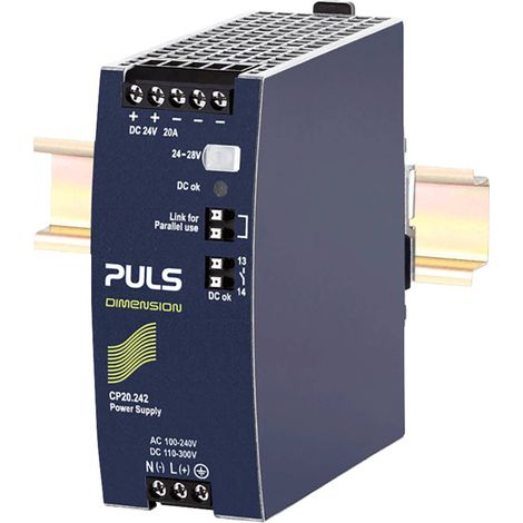 PULS Puls Alimentatore per guida DIN 24 V 20 A 480 W Num. uscite:1 x Contenuto 1 pz.