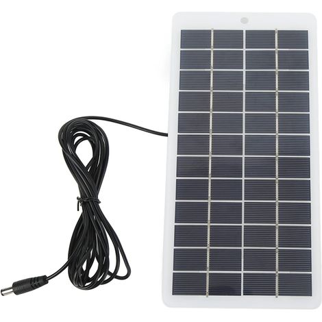Panneau solaire 5W 12V - Module solaire portable haute efficacité polycristallin avec interface DC, Panneau chargeur solaire économe en énergie pour petits systèmes solaires (1/5)