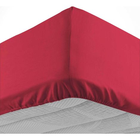Drap Housse "Lina" 90x190cm Marsala (1/5)