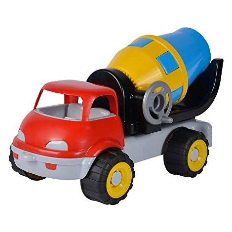 SIMBA- BÉTONNIÈRE-JOUET DE SABLE-38 CM-MATÉRIAU SOUPLE-POUR PNEUS À PARTIR DE 10 MOIS, 107134611