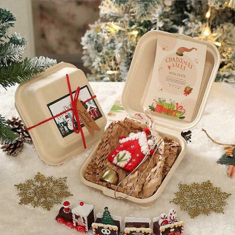 Sapin de Noël rouge, cadeau de Noël, feutrine de laine, décorations pour sapin de Noël, décorations pour voiture, décorations de Noël (1/2)