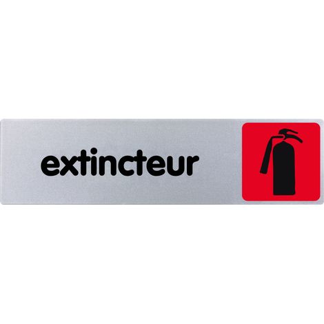 Plaque de porte Extincteur (texte) - couleur 170x45mm - 4033051