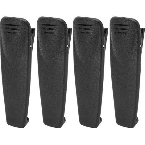 Juego de 4 clips de plástico rígido para cinturón, para una sujeción segura, para radios bidireccionales Motorola. (1/5)