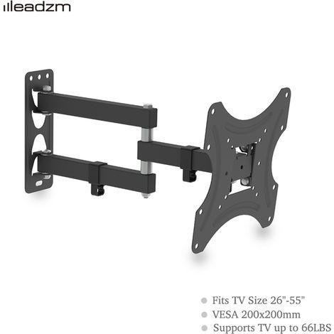 Adjustable 26-50 Inch Rotatable Wall Mount TV Bracket with Spirit Level for Optimal Viewing Experience