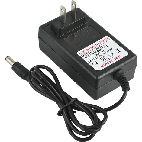 Adaptador de corriente de carga segura CA 100-240 V CC 21 V 2 A para batería de iones de litio, reemplazo de enchufe de la UE