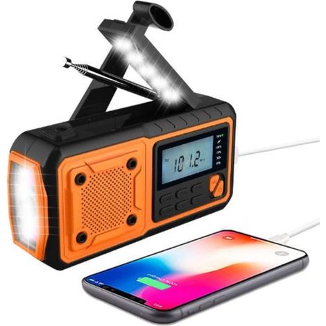 Filiyano – lampe torche - WELLNGS – Batterie externe Vevaradio 4000 MAH avec écran LCD, cellules solaires et lampe torche - WELLNGS (1/5)