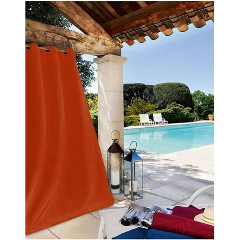 Rideau extérieur orange - 135x240cm - Orange