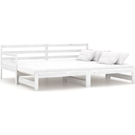 Pull-out Day Bed without Mattress White 2x(90x200)cm vidaXL (1/5)