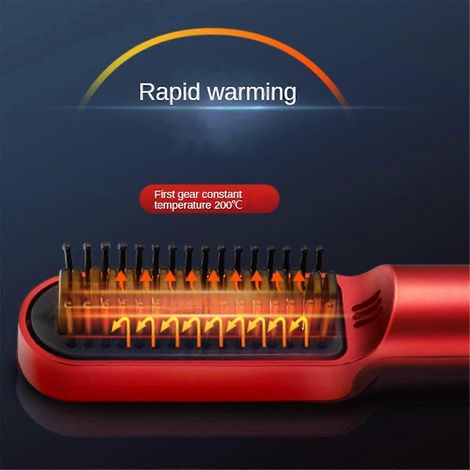 USB-Heißkamm, Schnell-Haarglättungs- und Lockenstyling-Tool, A-- (1/5)