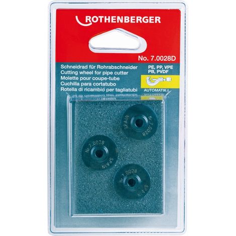 ROTHENBERGER rueda de corte para SUPER 1.1/4", 3 piezas - 070046D