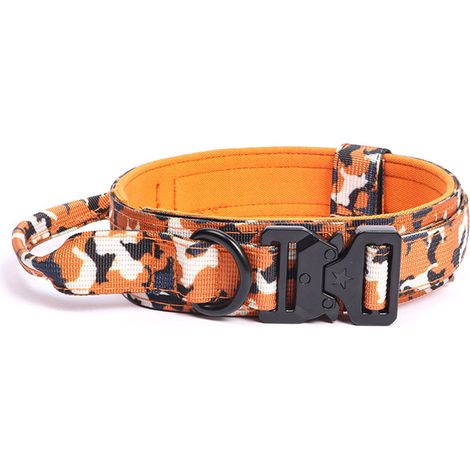 Collar para perros, nailon reforzado, asa de control, hebilla metálica, para entrenamiento y senderismo. (1/5)