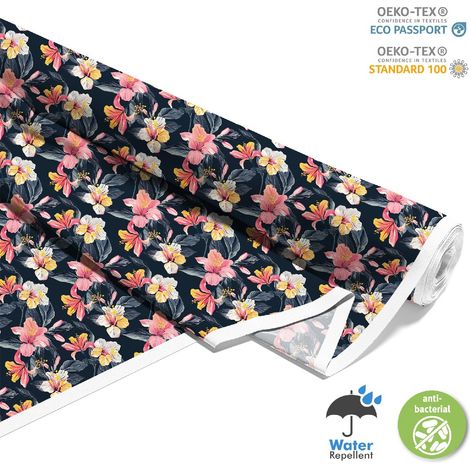 OUTDOOR DEKOSTOFFE OXFORD - Motiv Blumen I DX5374