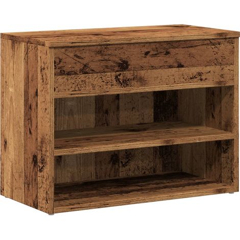 Meuble à chaussures，Banc à chaussures vieux bois 60x30x45 cm bois d'ingénierie CFW5252678 (1/5)