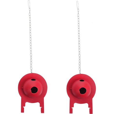 Lot de 2 Clapets de Chasse D’eau en Caoutchouc Rouge Chaîne (1/5)