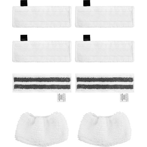 Ensemble d'accessoires 8 pièces pour nettoyeurs vapeur Kärcher SC2 SC3 SC4 SC5, comprenant 6 capuchons en microfibre et 2 chiffons Easy Fix (1/5)