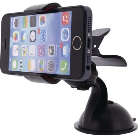 1 support universel téléphone voiture, fixation tableau de bord et vitre, compatible smartphones 4-6,9 pouces, usage quotidien (1/3)