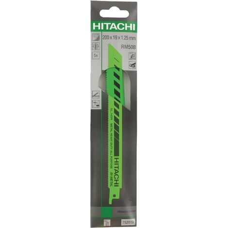 Lame per seghetto alternativo Hikoki RM50B S1025VF da 200 mm, confezione da 5 pezzi.