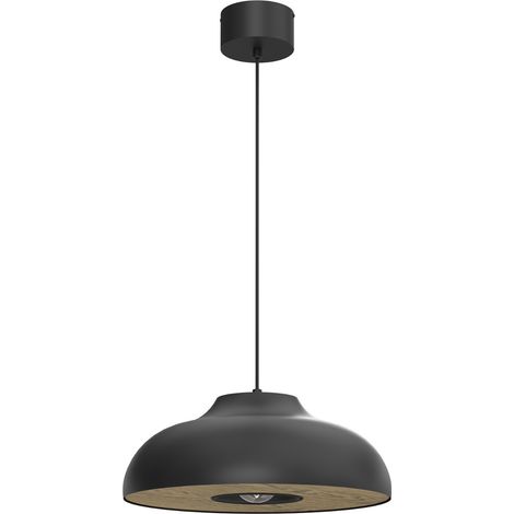 Suspension Bilbao métal noir mat E27 15W Luminex Ø39