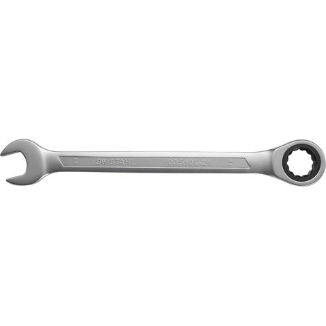 SW-Stahl 03510L-21 Gabelringratschenschlüssel 21 mm I feinverzahnt mit 72 Zähnen I Maulschlüssel mit Ringratsche I Ringratschenmaulschlüssel I Ringmaulschlüssel (1/2)