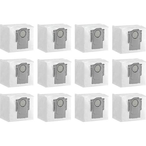 Lot de 12 sacs à poussière de rechange pour aspirateur robot Q5+ / Q7+ / Q7 Max+ / S7 Maxv Ultra / G10s / T8 Plus (1/3)
