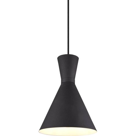 Suspension ENZO noire métal Ø20 E27 réglable 150cm (1/5)