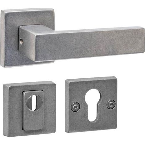 Jeu de quincaillerie de porte arrière Amsterdam carré en acier inoxydable - 0034.405727