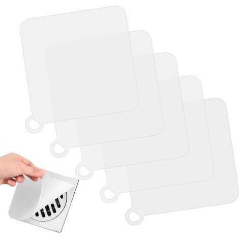 Lntyq 5 Pièces Protection de Drain de Silicone, Bouchons de Vidange Anti-Odeur, Couvercle Désodorisant, Baignoires Bouchons, Bouchon Evier, Shower Drain Cover, pour Cuisine, Buanderie et Salle de Bain
