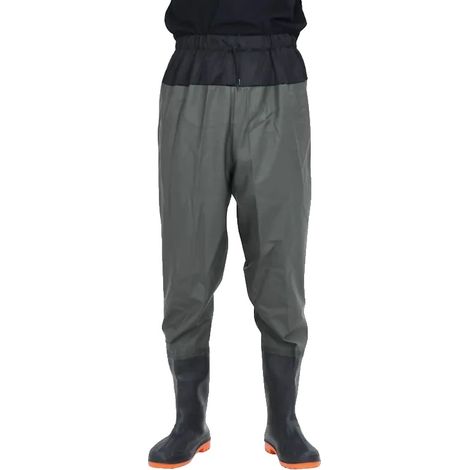 Botas altas hasta el muslo, resistentes al agua, versátiles, gris oscuro. (1/2)