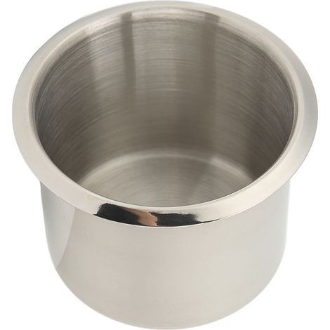 Porte-gobelets universel en acier inoxydable pour camping, bateau, van - Design argenté brossé (1/5)