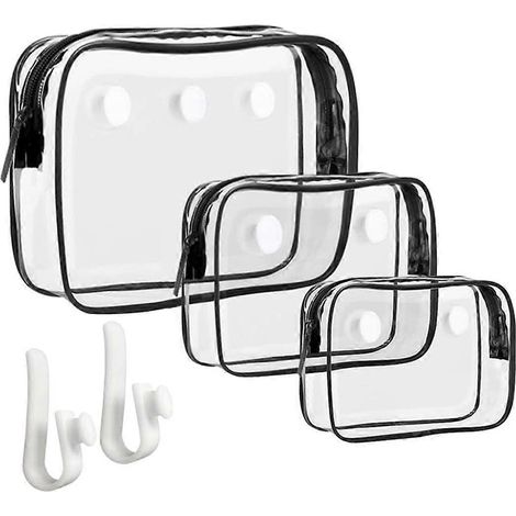 Lot de 3 pochettes transparentes pour sac de plage Bogg, pochettes de rangement pour brosses de toilette --- (1/5)