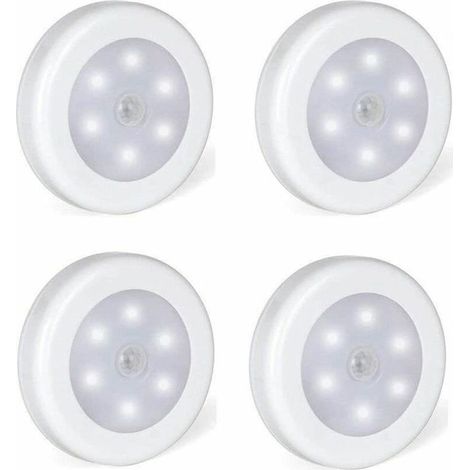 Lampe adhésive LED, Eclairage LED Détecteur de Mouvement avec Base Magnétique Lot de 4 (Alimenté par batterie) (1/5)