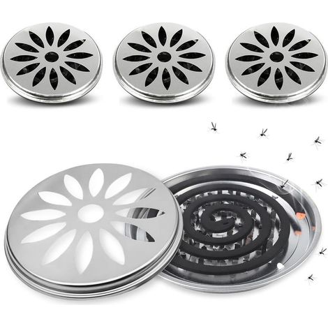 4pcs Porte Spirale Anti Moustique, Spirale Anti Moustique Exterior, Rond Support Spirale Anti Moustique pour Extérieur Maison, Jardin, Camping, Les Voyages (1/5)