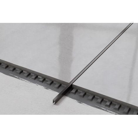 Ilcom U-Profil aus rostfreiem Stahl geschliffen 5mm x 2700mm x 9mm - Gunmetal (1/4)