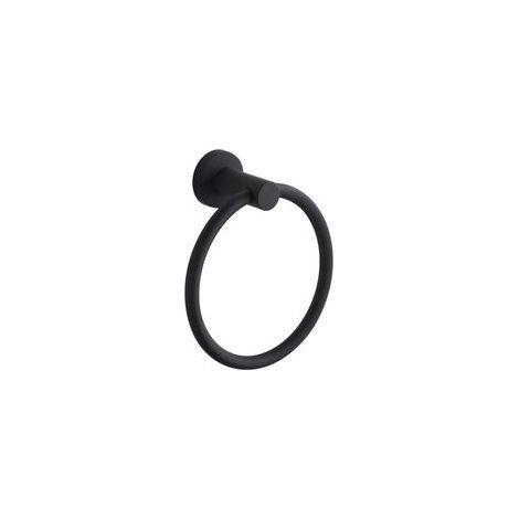 Anneau porte-serviette mural en acier inoxydable 304 pour salle de bain Noir