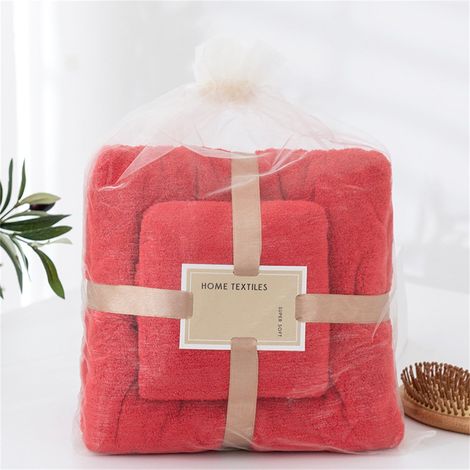 Serviette De Bain - Serviette Pour Visage - Microfibre - Absorption Rapide - Taille Grand Format 73x140 Cm Et 35x75 Cm - Lot De 2 Pièces (1/3)