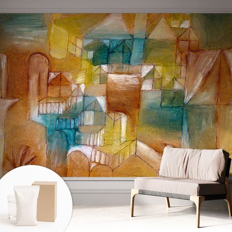 Papier peint intissé décoratif pour salon chambre et cuisine Facile à poser avec colle Structures géométriques 312x219 cm (1/5)