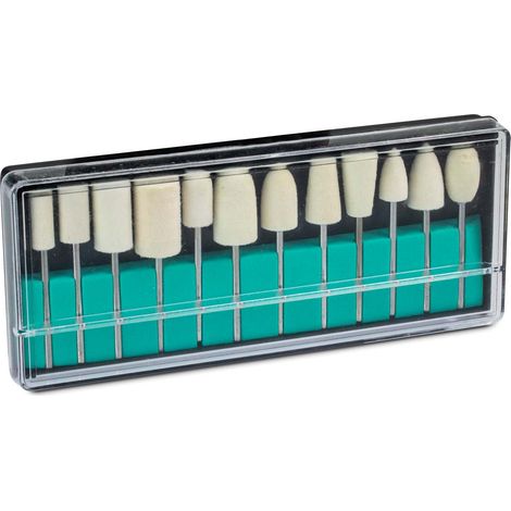 SET 12 FELTRI MOLE IN COTONE PER LUCIDARE - DREMEL MINI TRAPANO