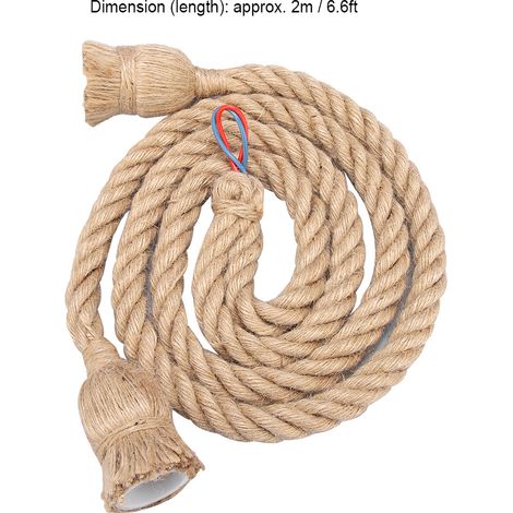 Support de lampe pendentif vintage en corde de chanvre E27 2m, douille pour ampoule, 85-265V (2 douilles) (1/5)
