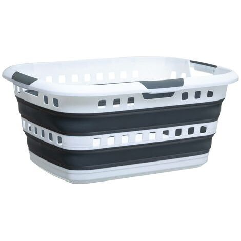 Panier à linge rétractable 45L Gris 61.5x45x27.2 cm (1/5)