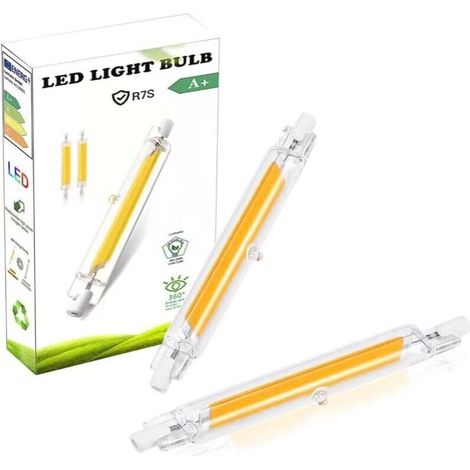 Ampoule LED R7S 78mm 10W équivalent à Ampoule Halogène 100W,Tube R7S LED Lumière Blanc Chaud 3000K,1000LM avec Large Angle de Faisceau 360°Dimmable,Pas de Scintillement,Lot de 2
