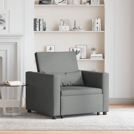 Einzel-Schlafsofa mit Rädern Dunkelgrau 90 x 165 x 87 cm Stoff vidaXL (1/5)