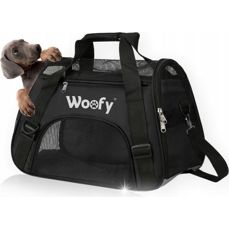 Reisetasche für Hunde, Katzen und andere Tiere, aus Stoff, zum Tragen über der Schulter, WOOFY